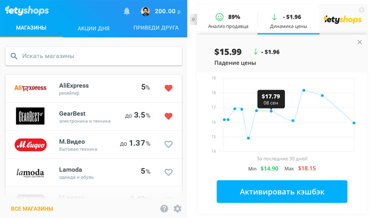 LetyShops для Chrome