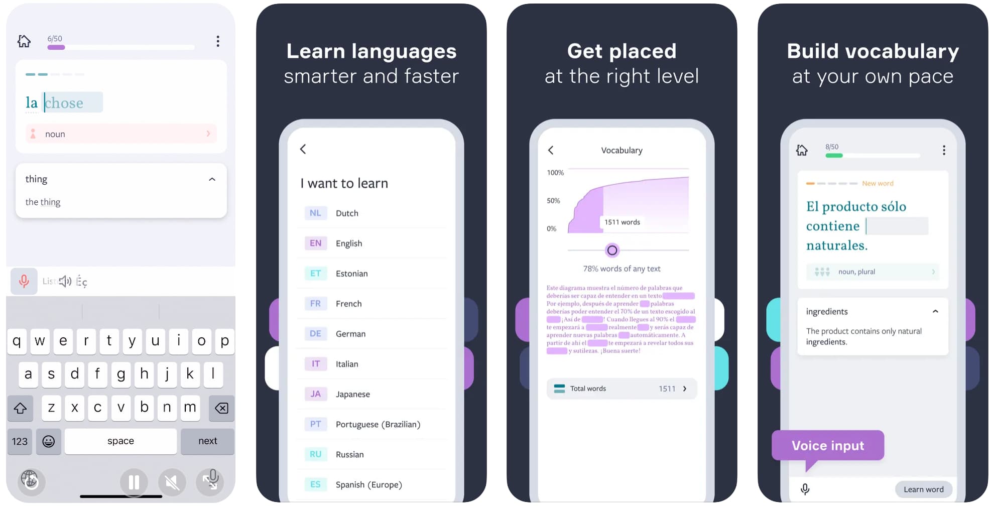 Мобільний додаток Lingvist
